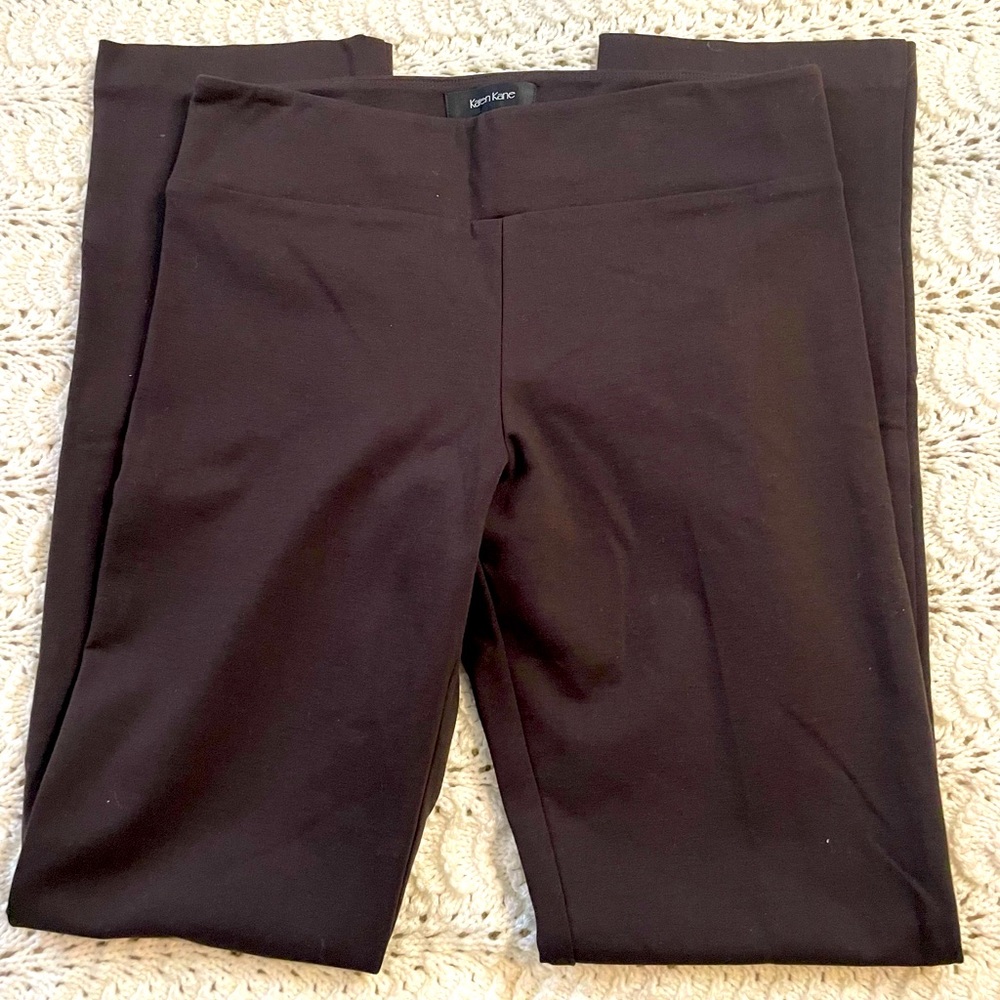 Karen Kane brown pants professional or casual Sz L 32.5” inseam with stretch